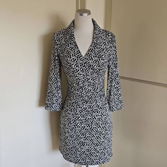 Laundry by Design Black and White Mini Dress - Picture 1 of 8